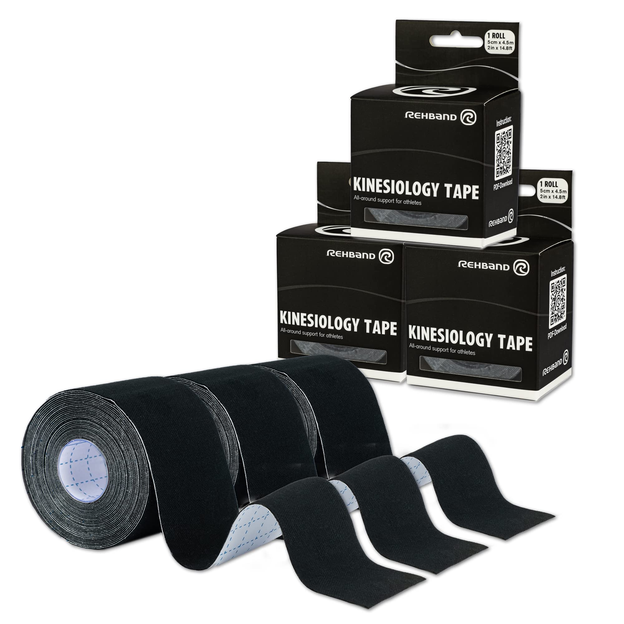 rehband-rx-kinesiology-tape-lastique-bande-physio-imperm-able-auto-application image 1