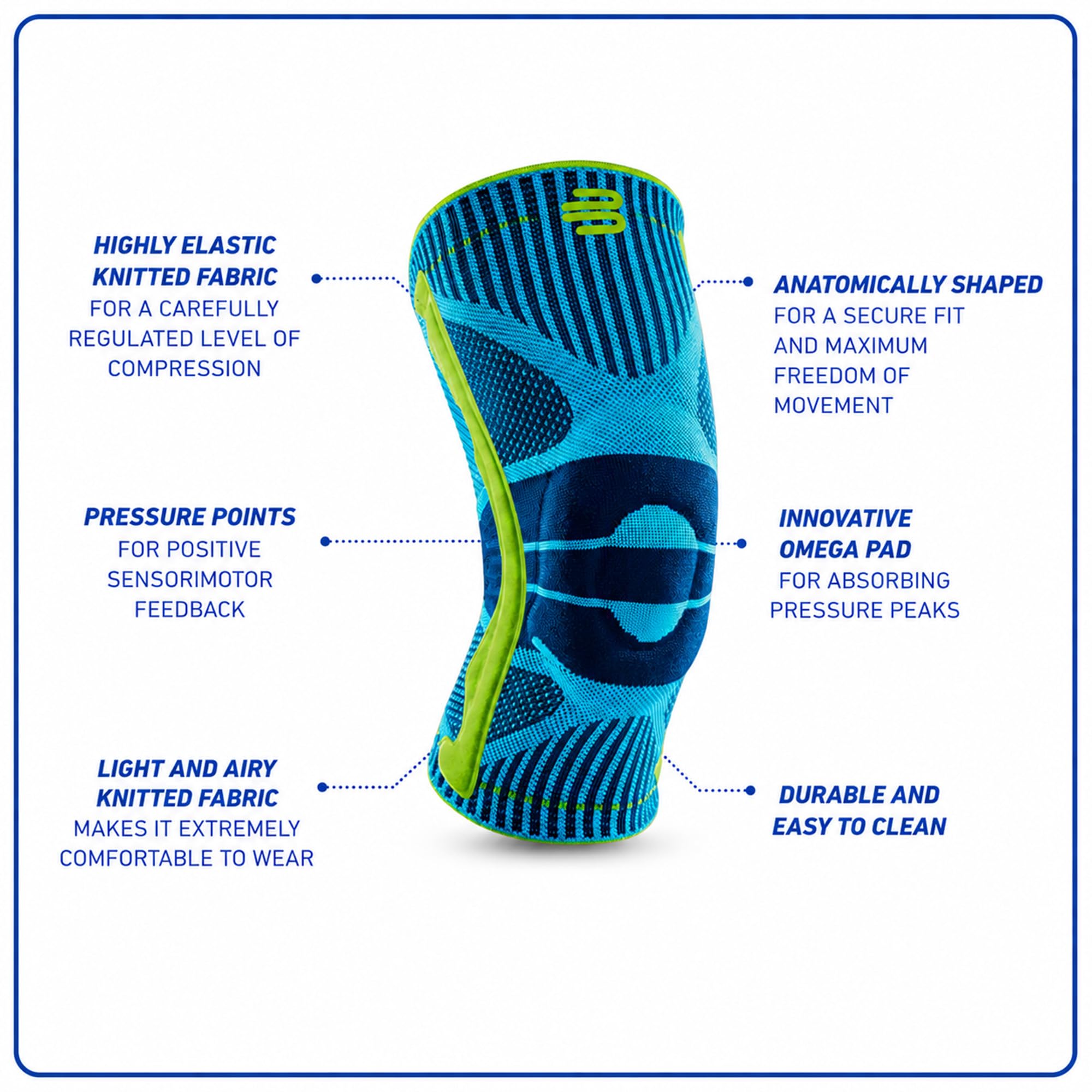 bauerfeind-sports-knee-support-genouill-re-anneau-silicone-blanc-xxl image 3