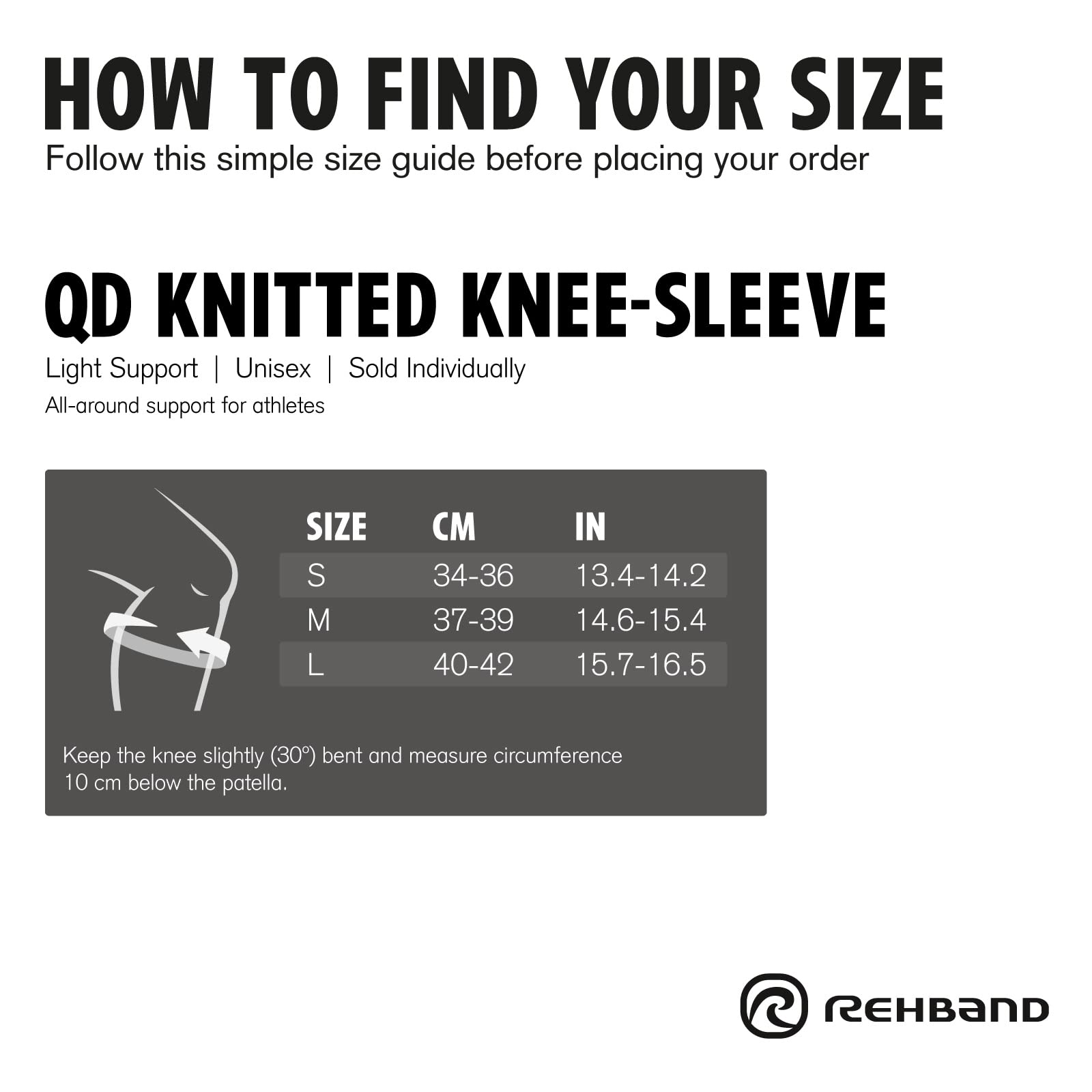 rehband-qd-genouill-re-tricot-e-l-g-re-grise-taille-s-compression-respirante image 6