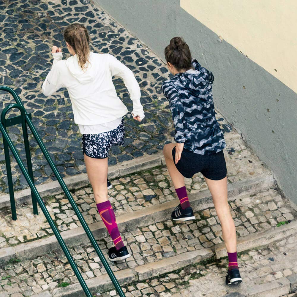 bauerfeind-run-performance-mid-cut-socks-chaussettes-running-bleu-44-46 image 3