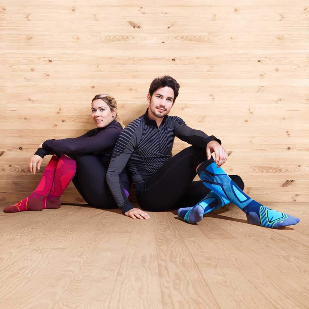 bauerfeind-ski-performance-compression-socks-chaussettes-de-ski-compression-bleu image 3