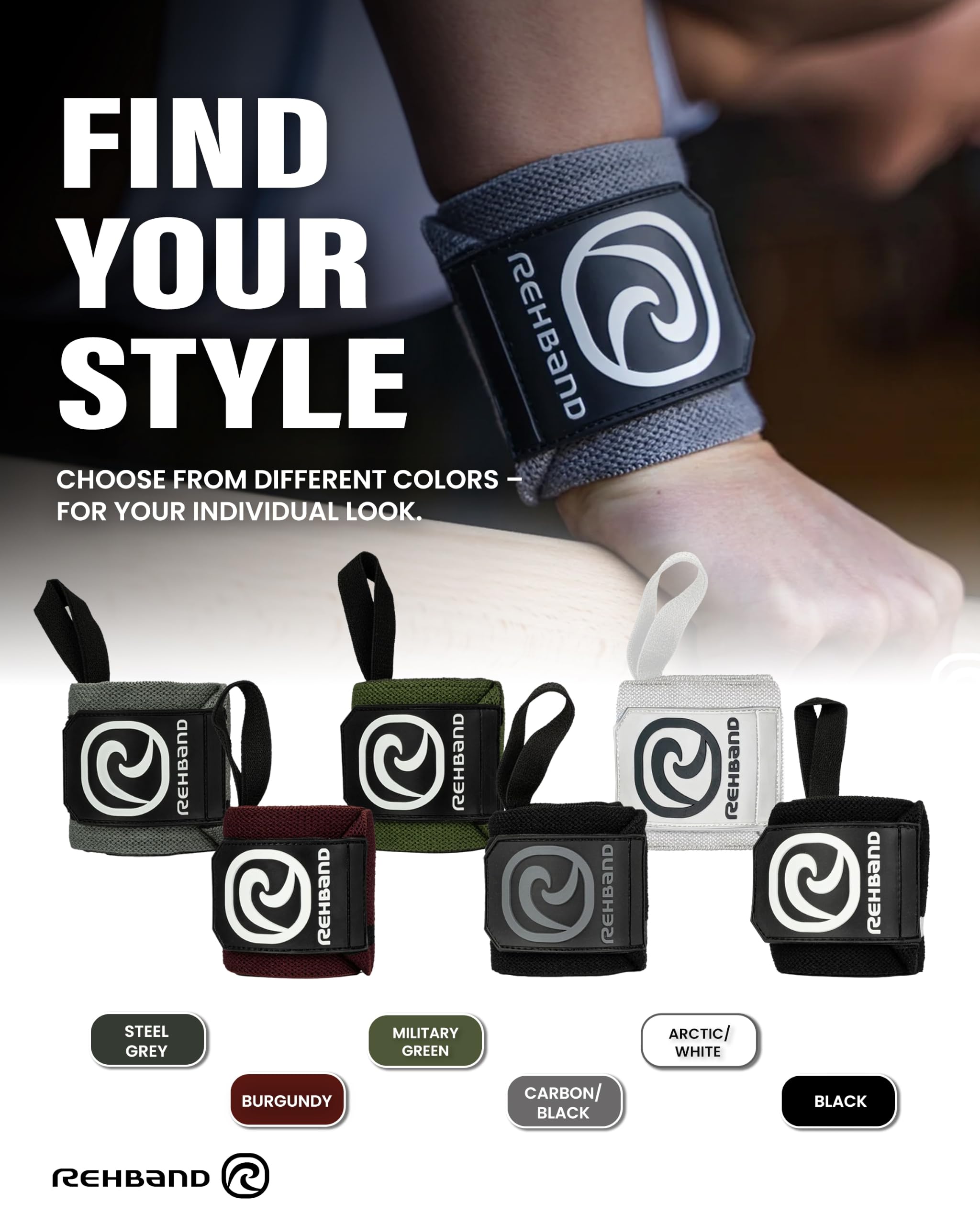 rehband-x-rx-wrist-wrap-prot-ge-poignets-force-vert-militaire-paire image 6