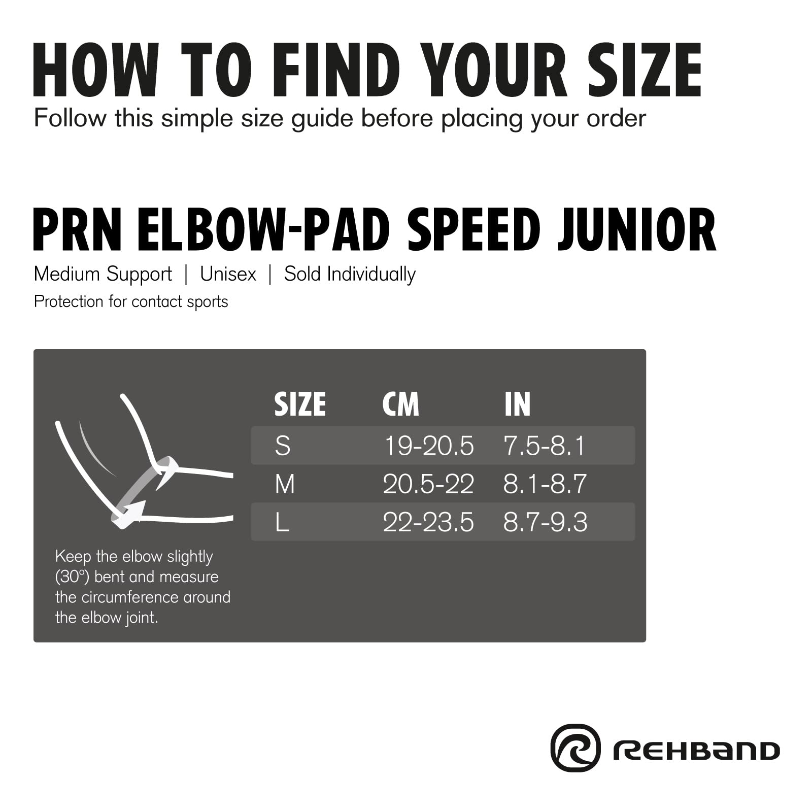 rehband-prn-elbow-pad-speed-junior-coudi-re-enfant-rembourr-e-noir image 7