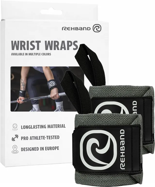 rehband-x-rx-wrist-wrap-prot-ge-poignet-musculation-gris-acier-taille-unique image 1