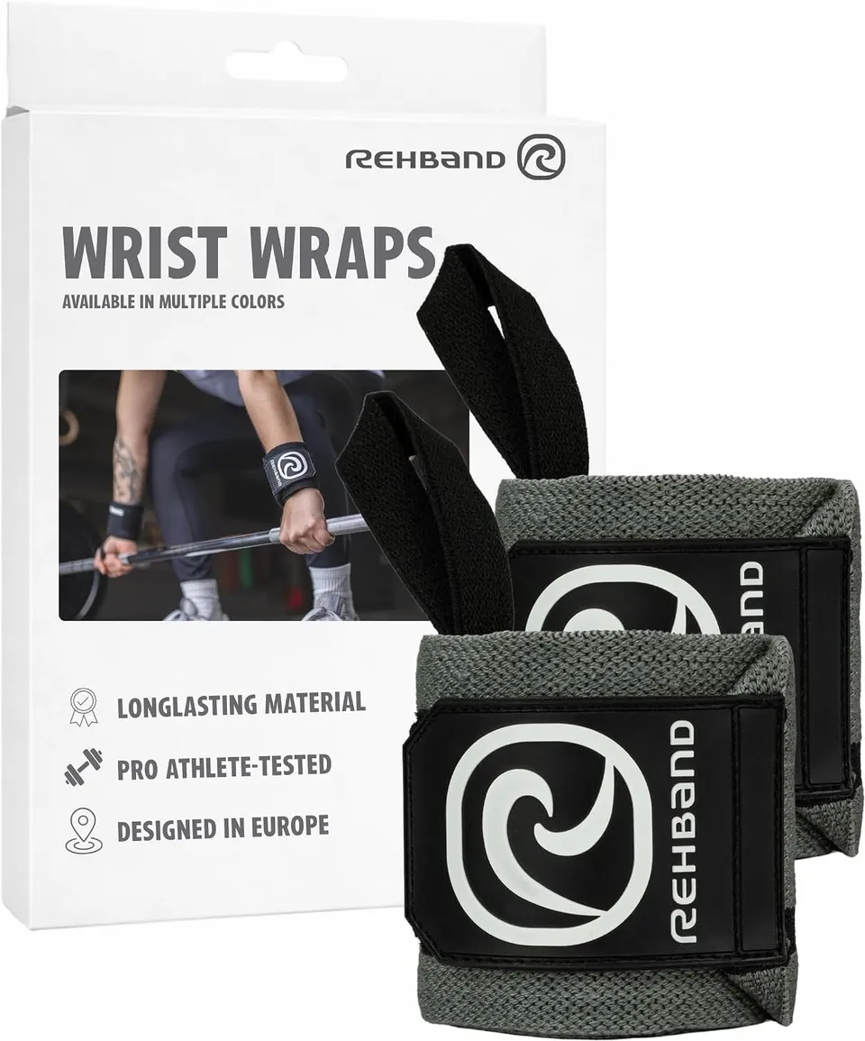rehband-x-rx-wrist-wrap-prot-ge-poignet-musculation-gris-acier-taille-unique image 1