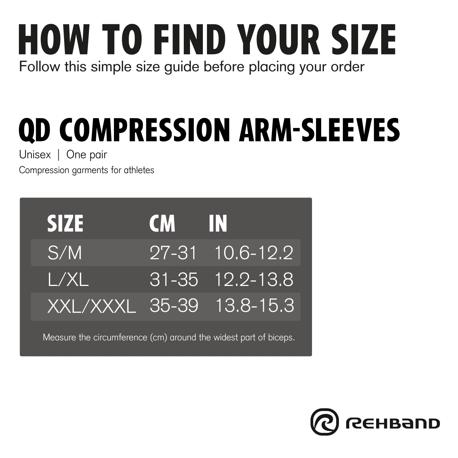 rehband-qd-arm-sleeve-manchette-de-bras-compression-noir image 5
