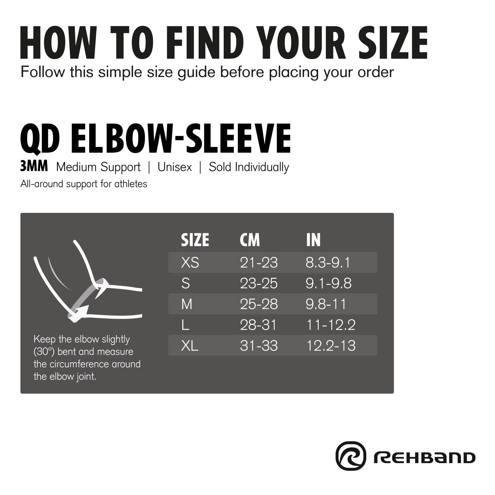 rehband-qd-elbow-sleeve-3-mm-coudi-re-compression-noire image 6