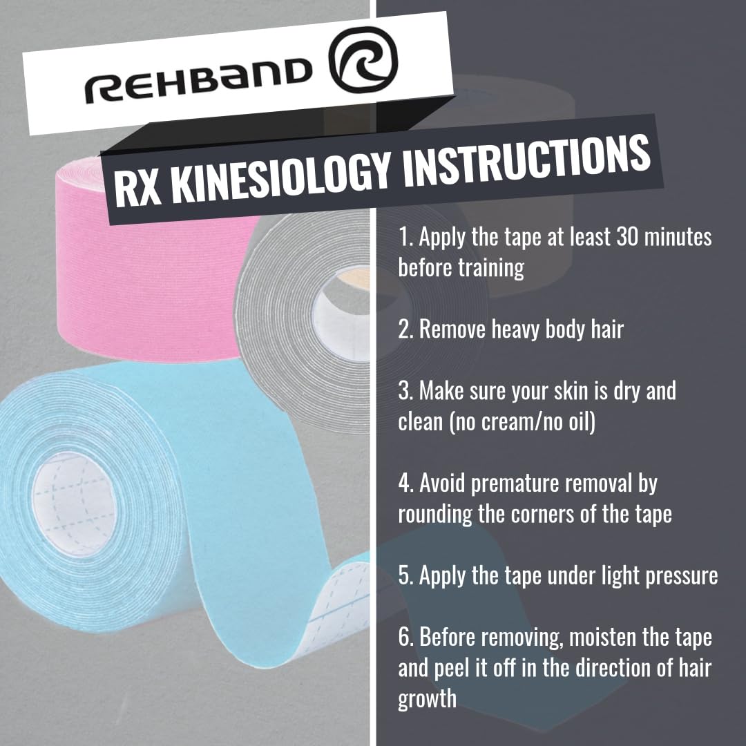 rehband-rx-kinesiology-tape-lastique-bande-physio-imperm-able-auto-application image 7