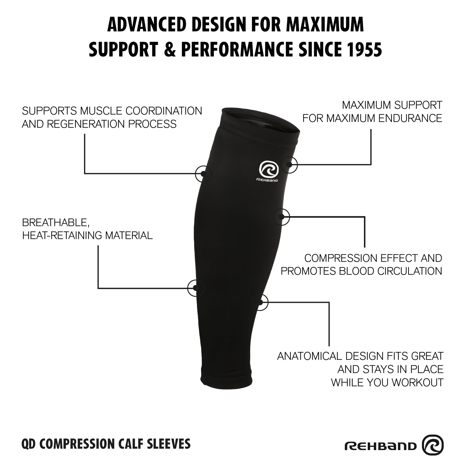rehband-qd-compression-calf-sleeve-manchons-de-compression-mollets-noir-1-paire image 4