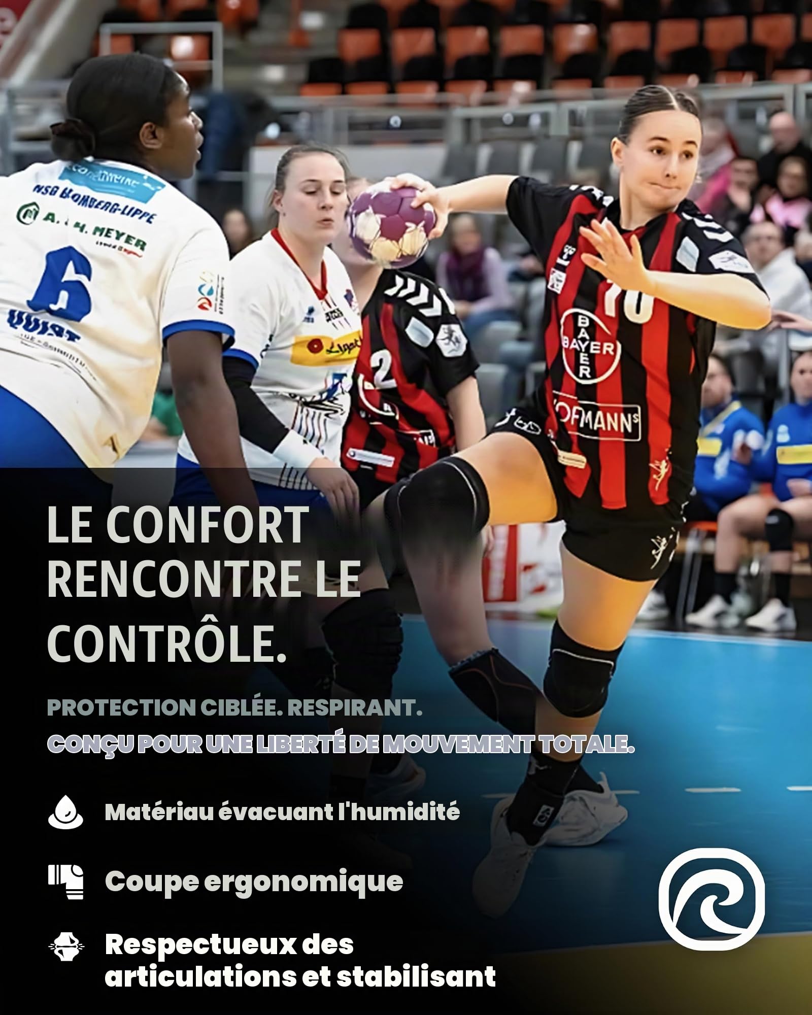 rehband-prn-knee-pad-5-mm-paire-de-genouill-res-volley-handball-noir-xl image 3