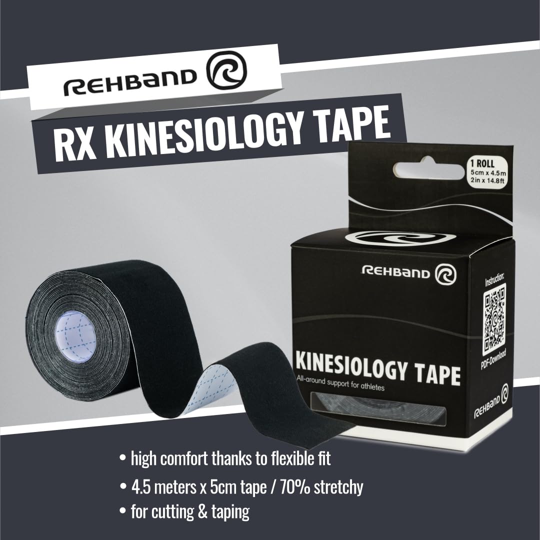 rehband-rx-kinesiology-tape-lastique-bande-physio-imperm-able-auto-application image 3