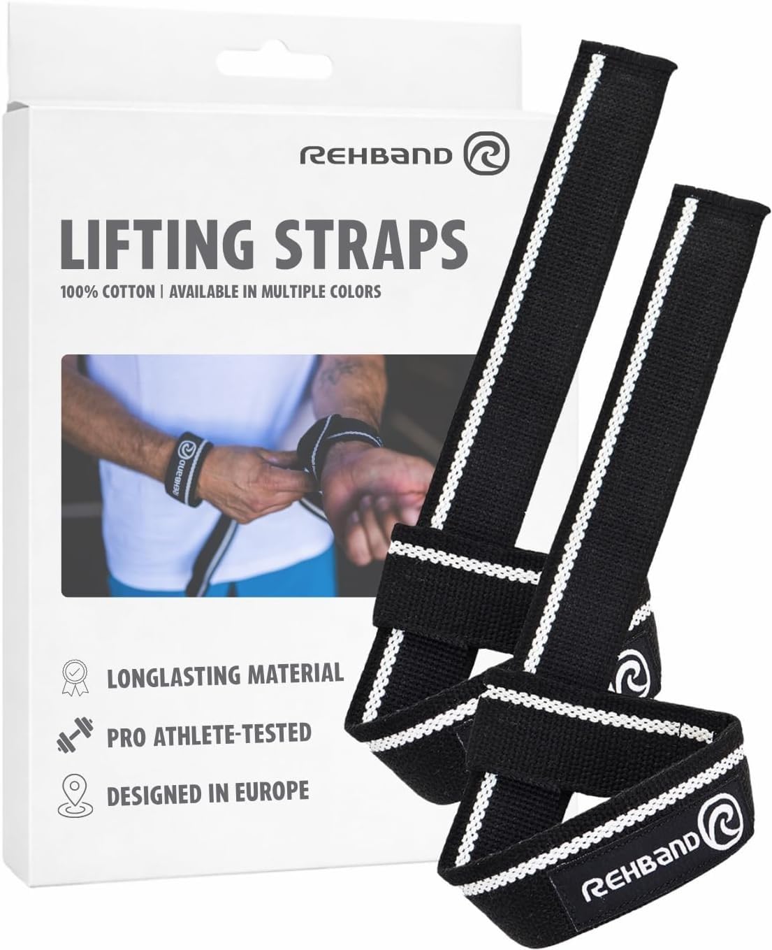 rehband-rx-lifting-straps-sangles-de-tirage-coton-56-x-4-cm-paire image 1