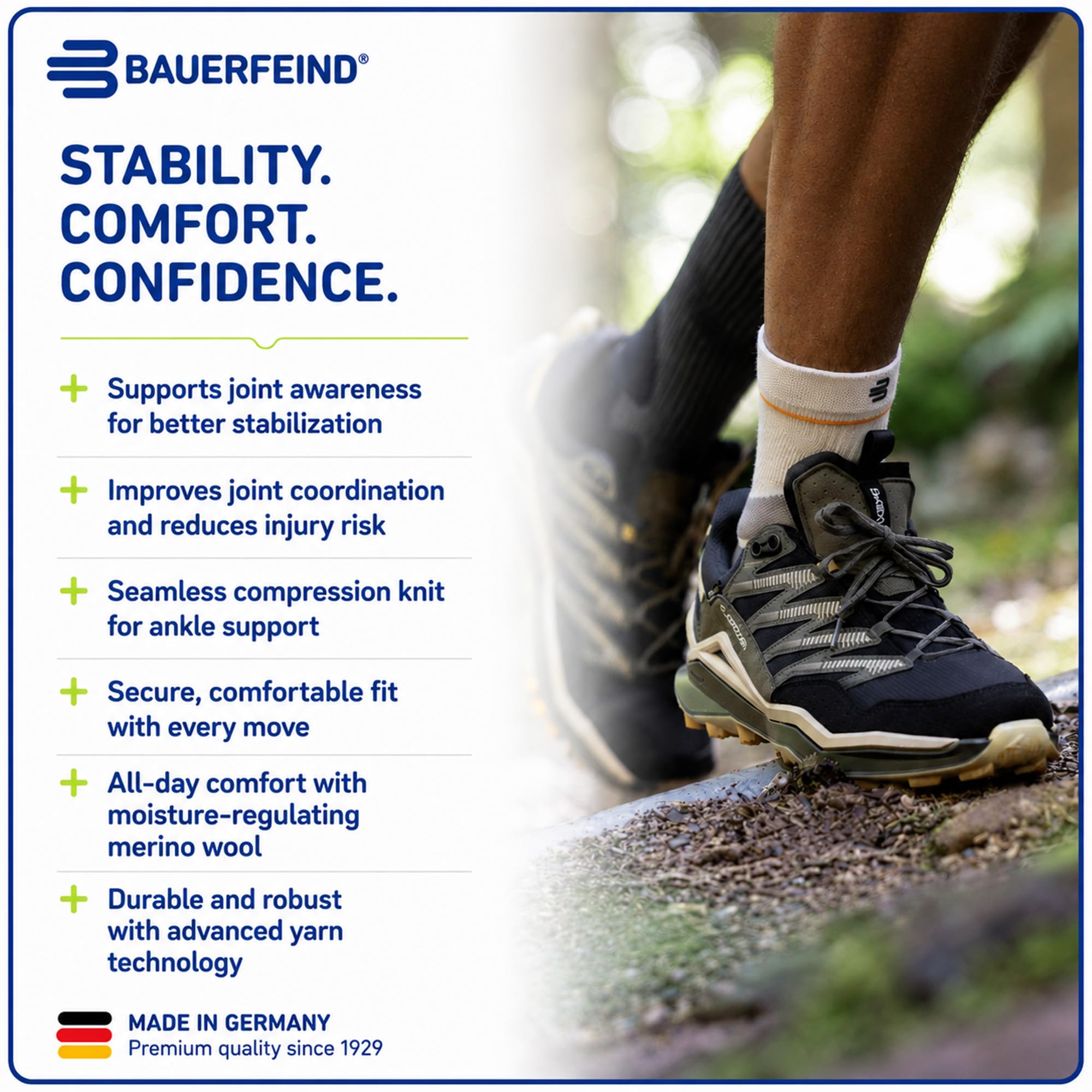 bauerfeind-outdoor-compression-ankle-support-manchon-de-cheville-en-laine-m-rino image 4