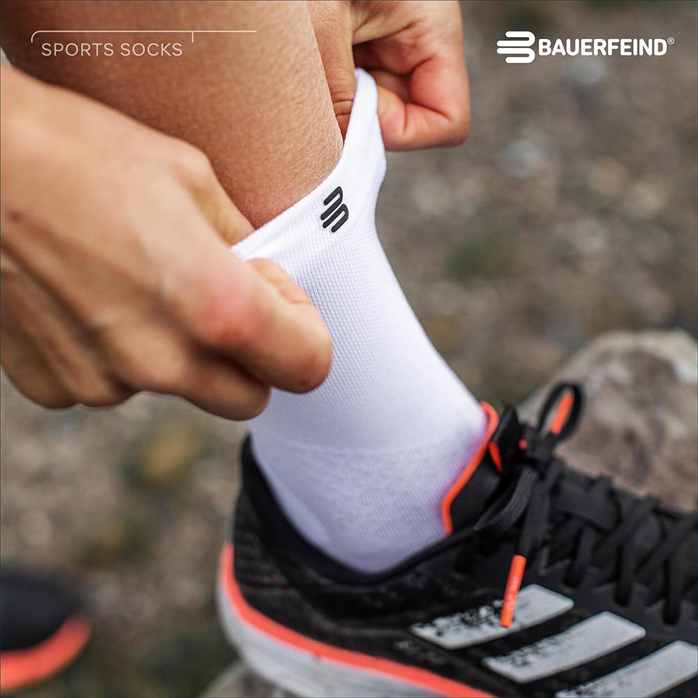bauerfeind-run-ultralight-mid-cut-socks-chaussettes-running-mi-hautes-blanc image 2