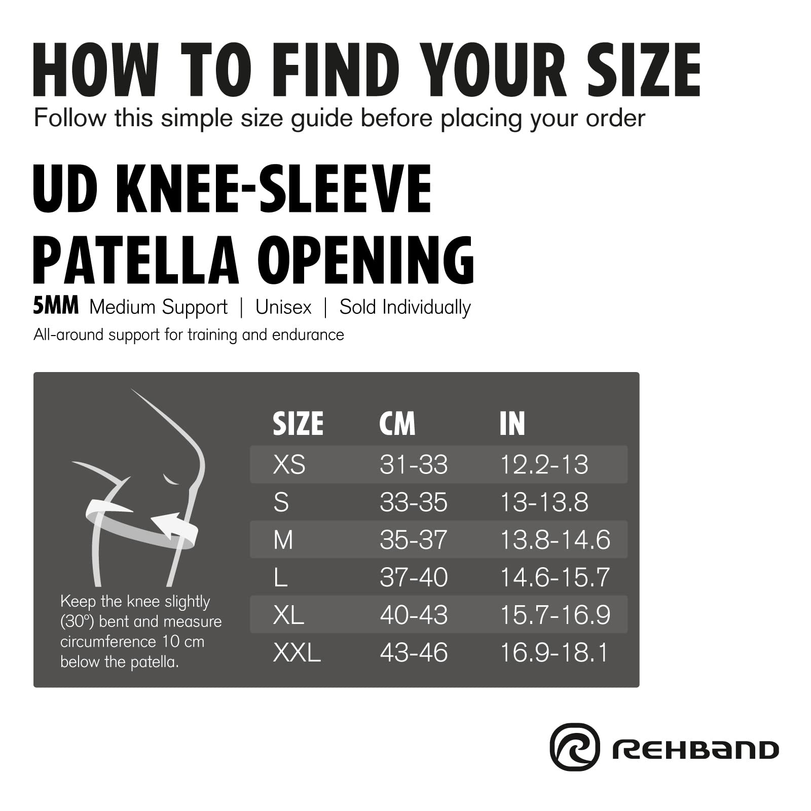 rehband-ud-knee-sleeve-patella-opening-genouill-re-rotulienne-n-opr-ne-5-mm-noir image 6