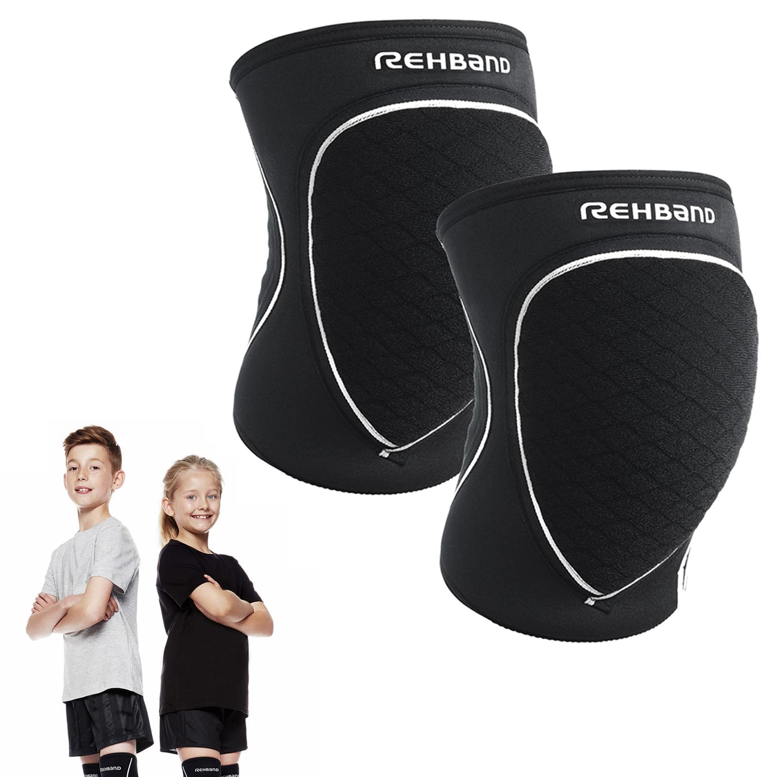 rehband-prn-knee-pad-speed-junior-genouill-res-enfants-noir-s-paire image 1