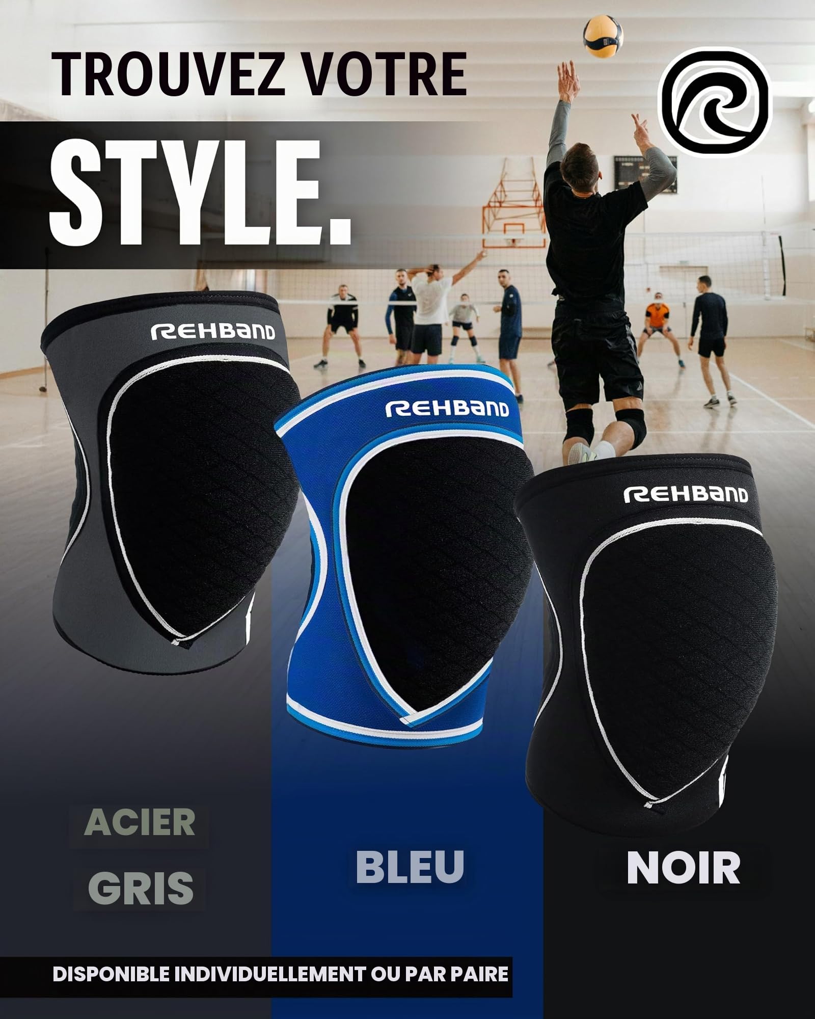 rehband-prn-knee-pad-5-mm-paire-de-genouill-res-volley-handball-noir-xl image 6