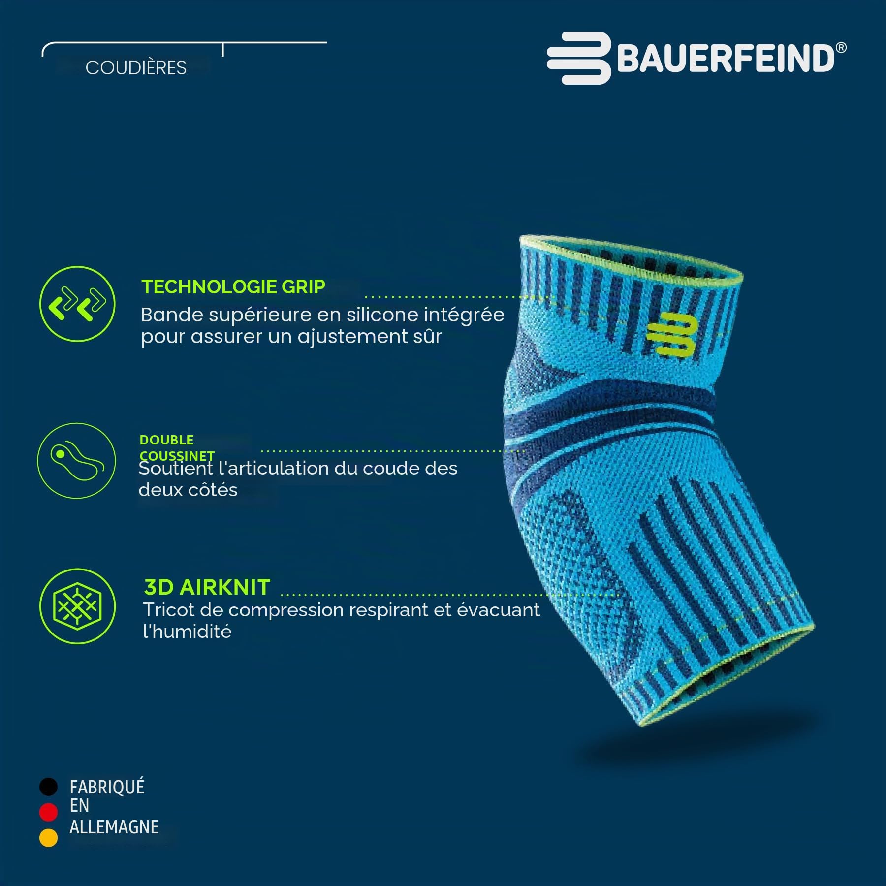 bauerfeind-elbow-support-coudi-re-sport-taille-m-noir image 2