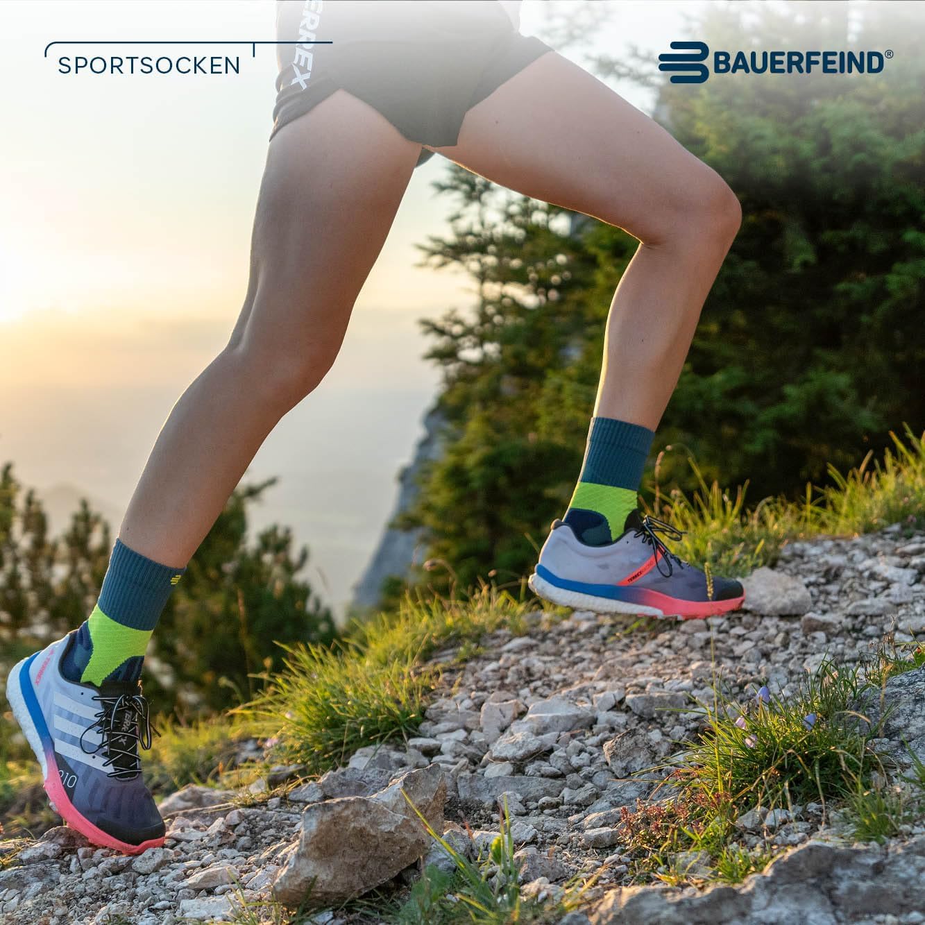 bauerfeind-trail-run-mid-cut-socks-chaussettes-de-trail-compression image 2