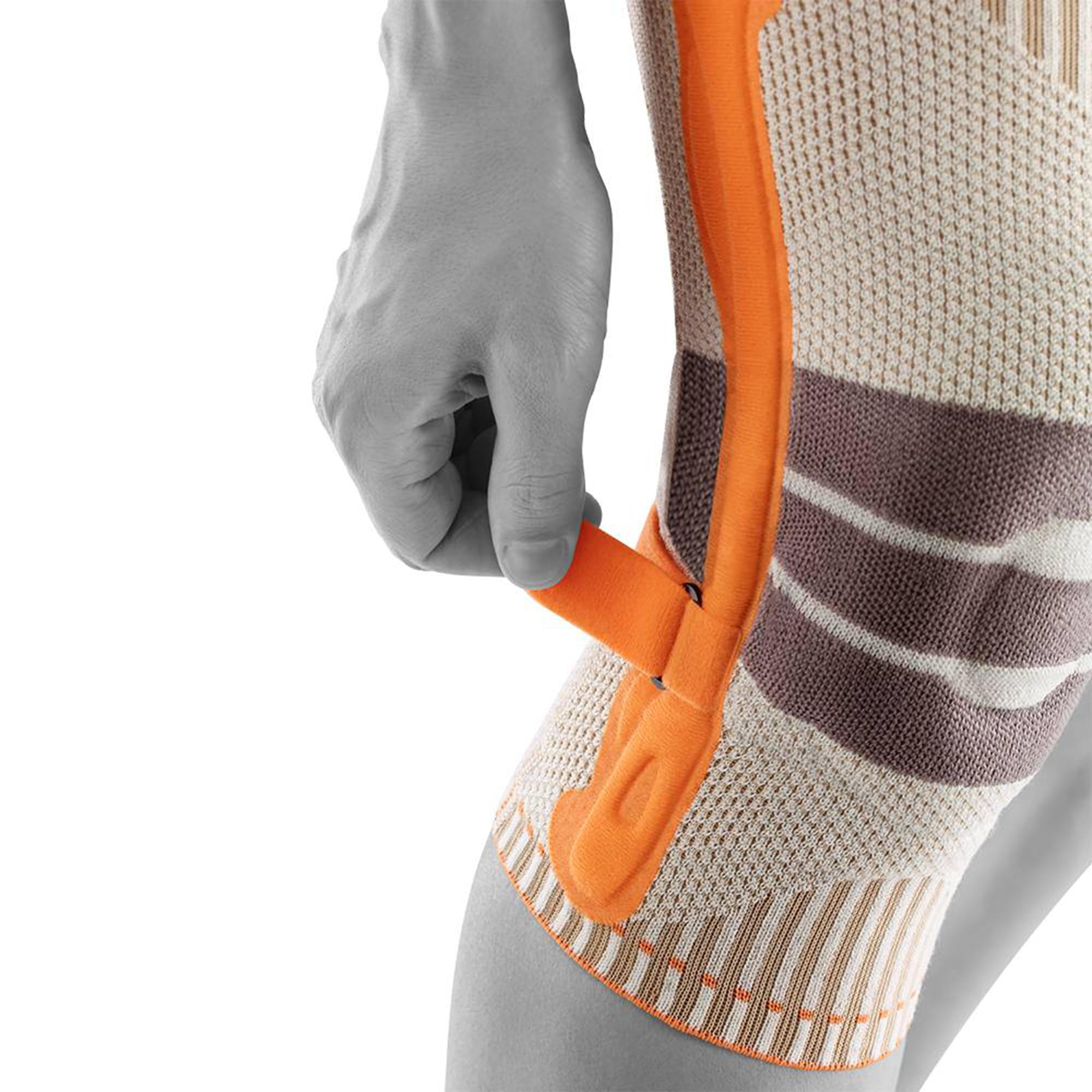 bauerfeind-outdoor-knee-support-genouill-re-randonn-e-taille-s-sandstone-orange image 3