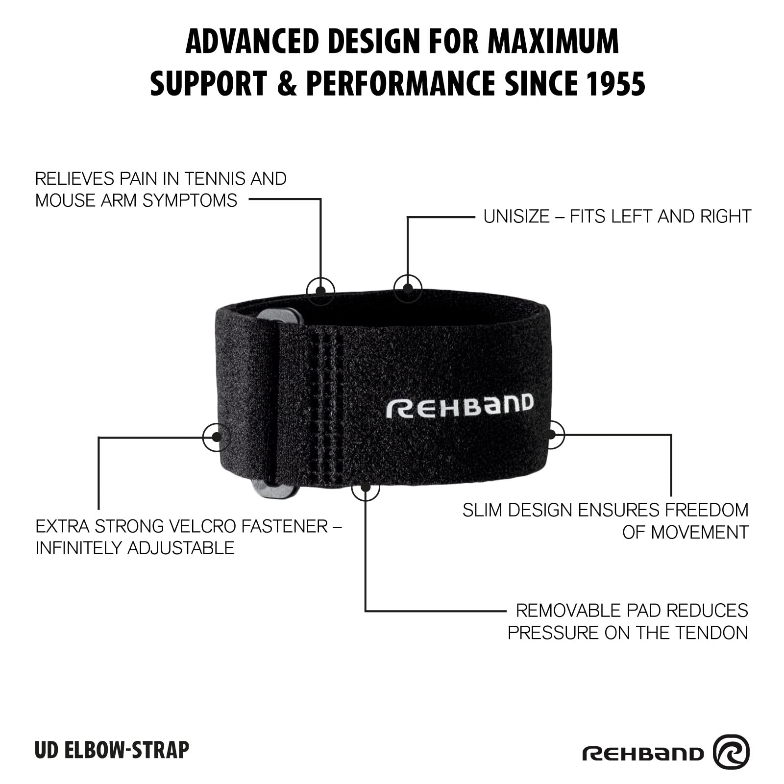 rehband-ud-tennis-elbow-strap-sangle-coude-ajustable-compression image 5