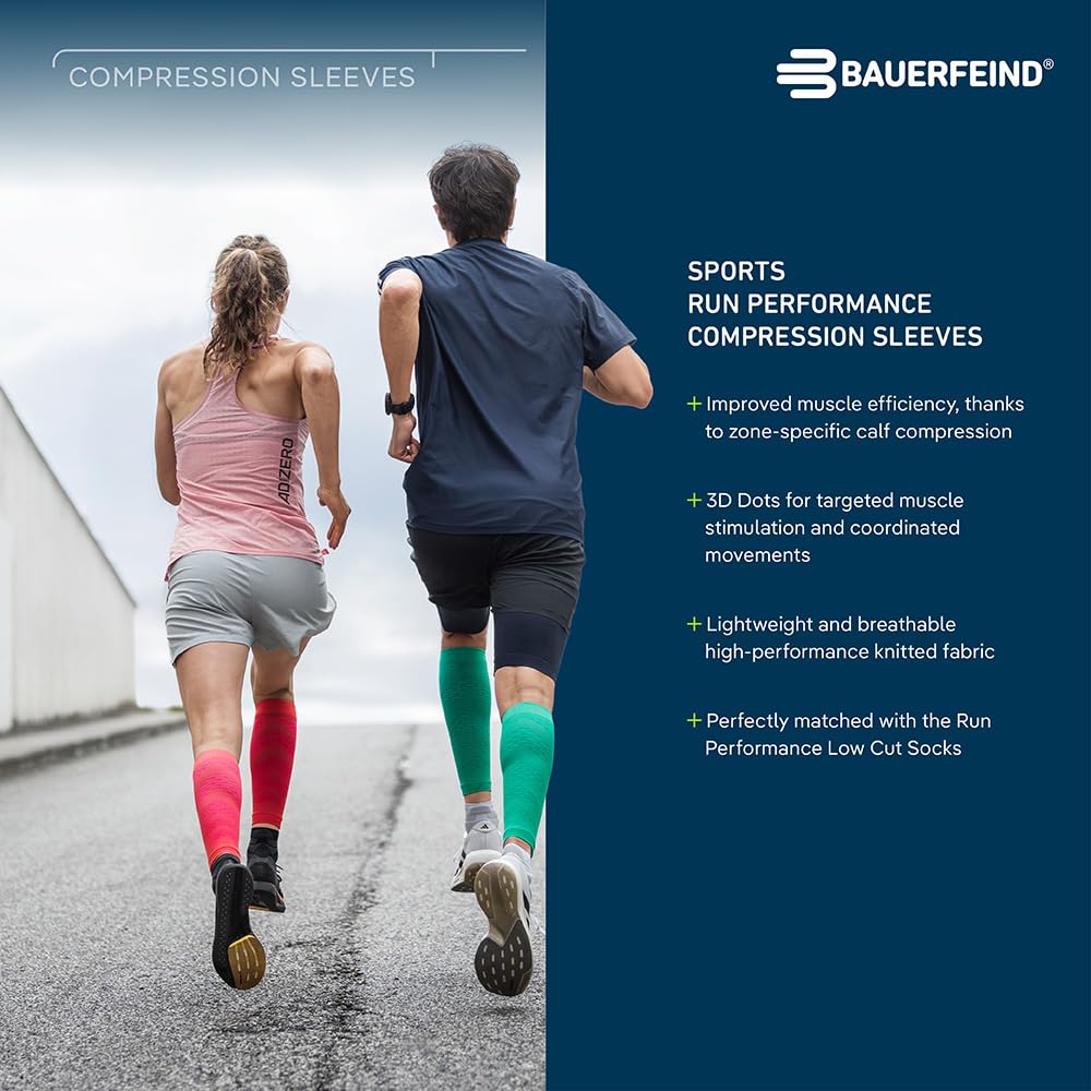bauerfeind-run-performance-compression-sleeve-manchons-mollets-m-menthe image 4