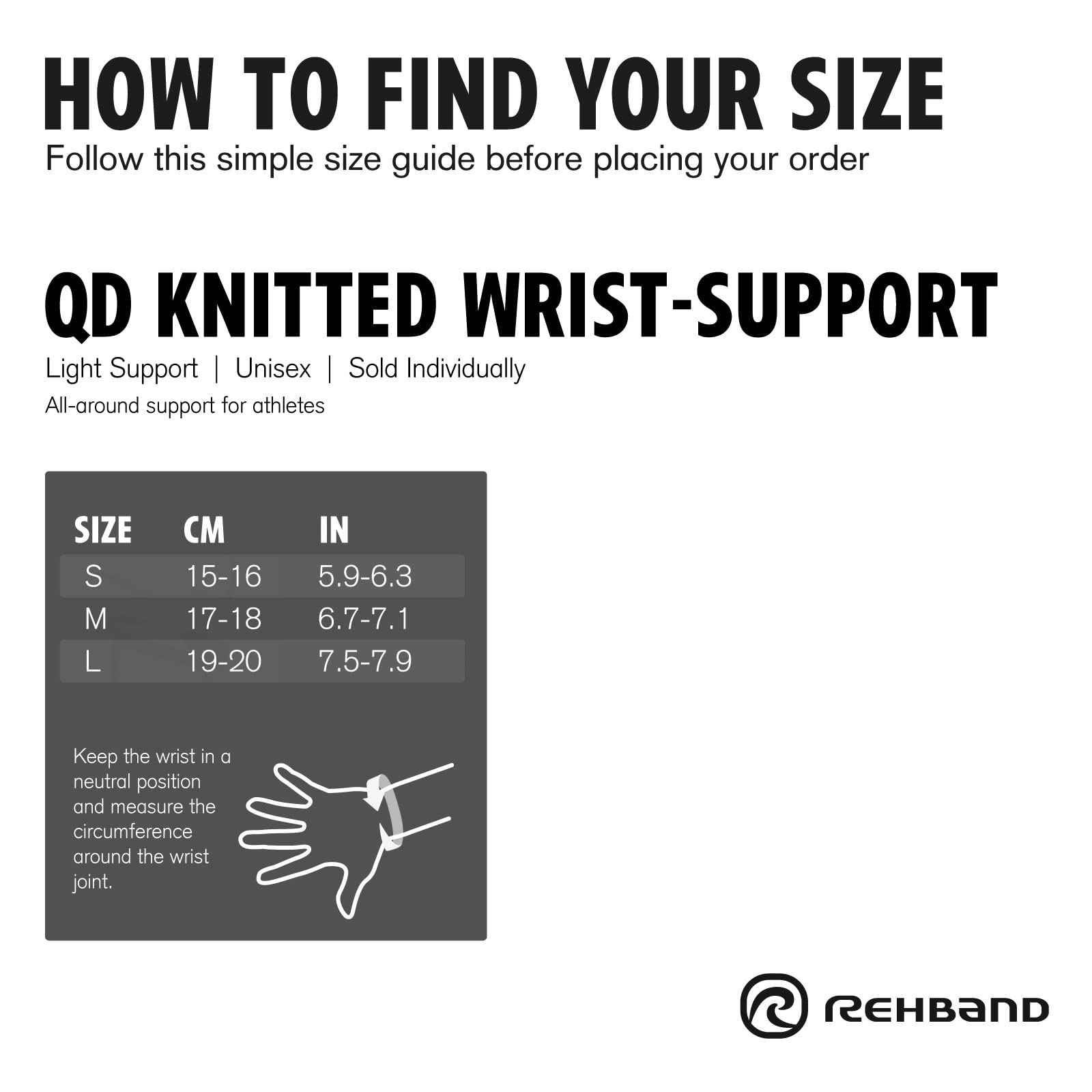 rehband-qd-support-poignet-tricot-gris-taille-l image 6
