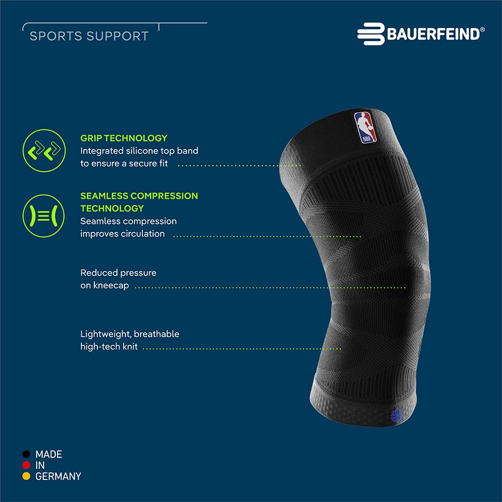 bauerfeind-sports-compression-knee-support-nba-chicago-bulls-s-rouge image 2