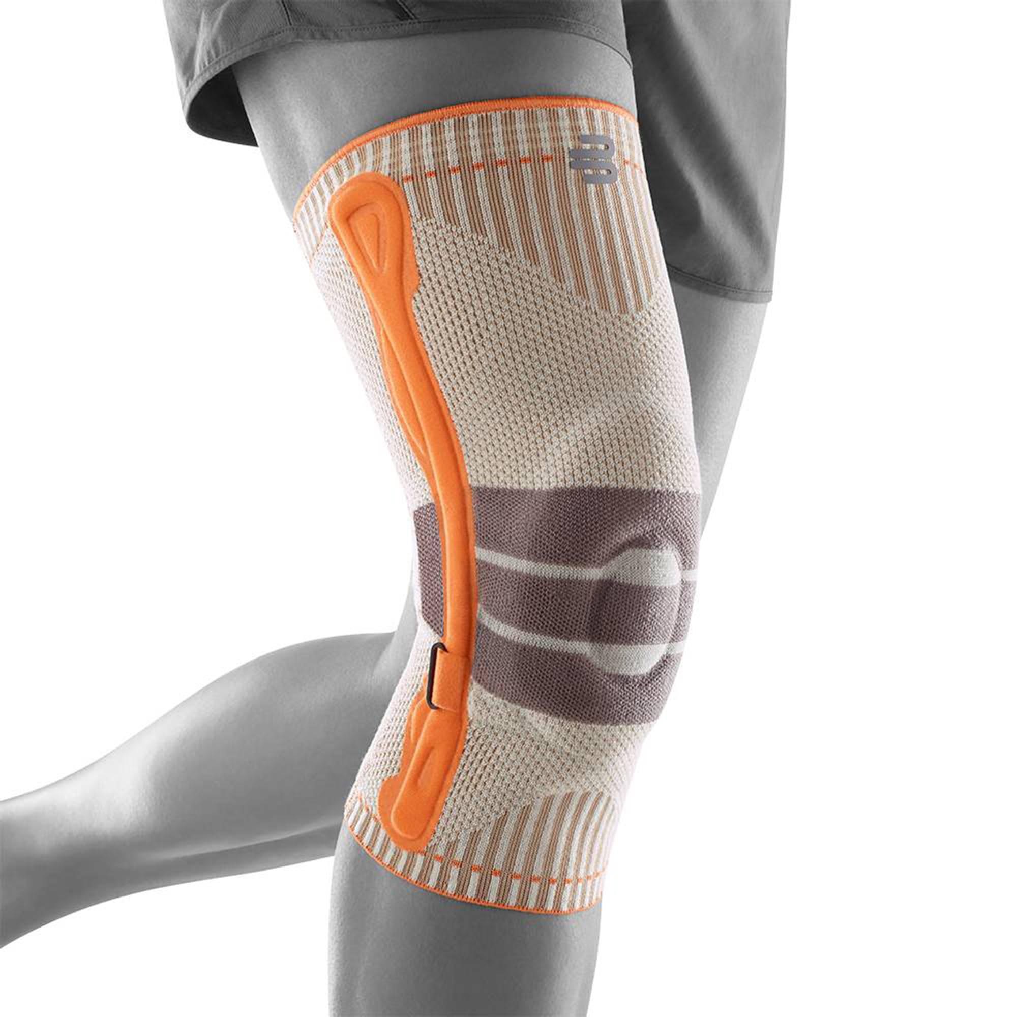 bauerfeind-outdoor-knee-support-genouill-re-randonn-e-taille-s-sandstone-orange image 2